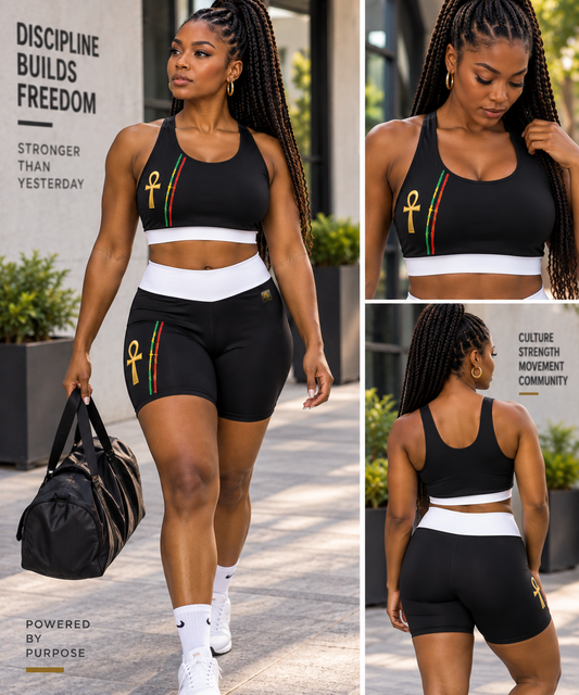 Ankh Tribe Yoga Shorts