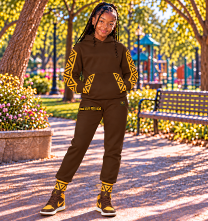 Proud Future HBCU Unisex Graffiti Joggers in Brown
