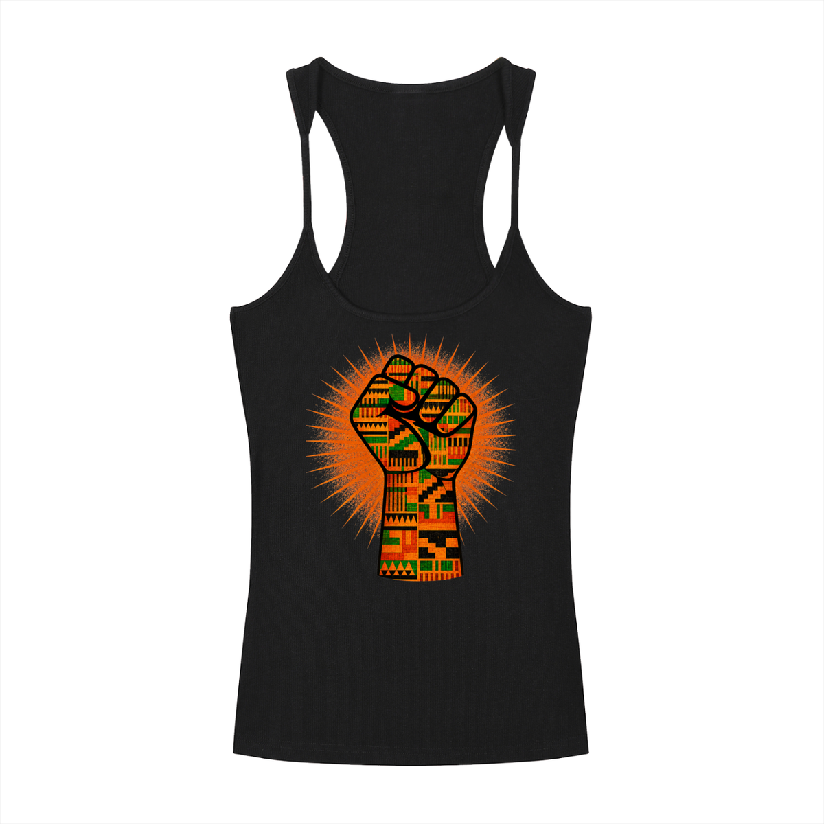 Raised in Culture Unisex Tee - Orange Fist