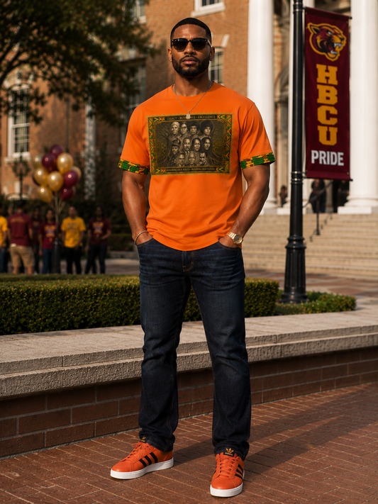 Honoring Our Roots Crew Tee in Orange for Men