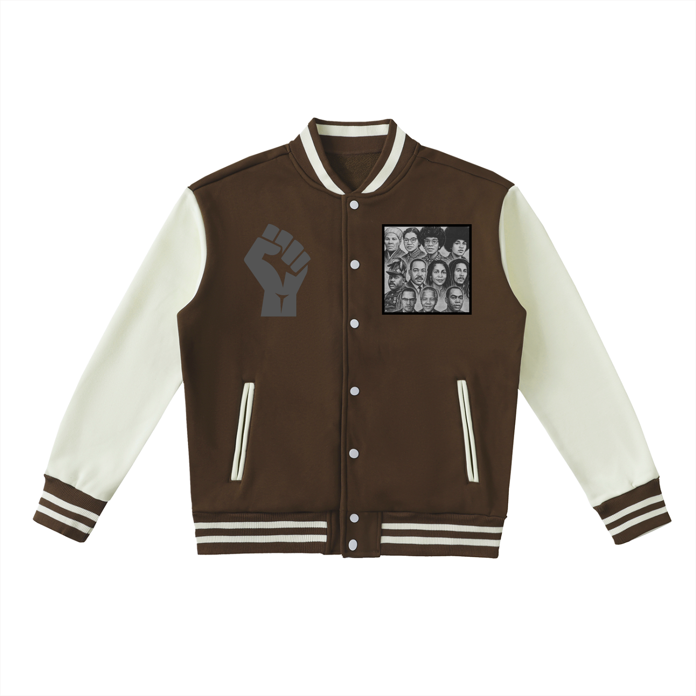 Iconic Heroes -Tone Fleeced Varsity Jacket