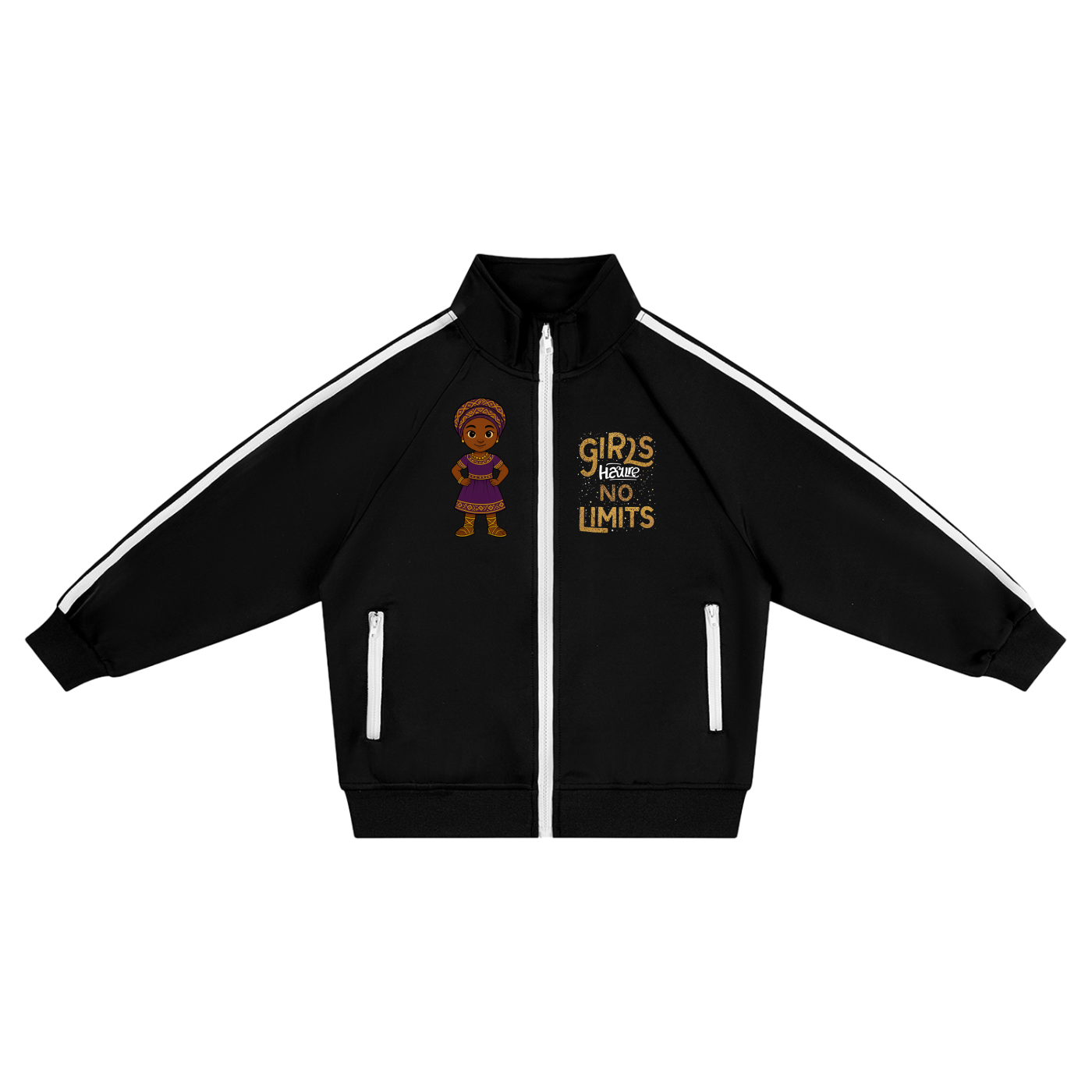 "Girls Have No Limits" Zip-Up Track Jacket