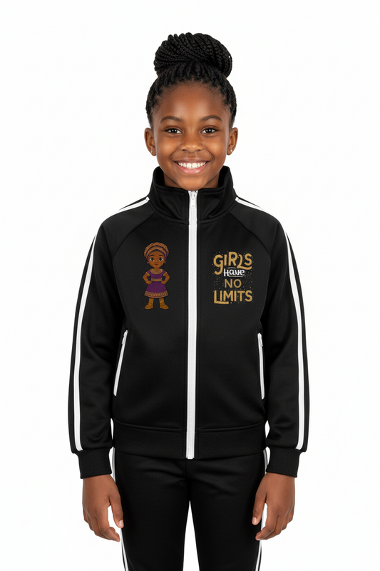 "Girls Have No Limits" Zip-Up Track Jacket