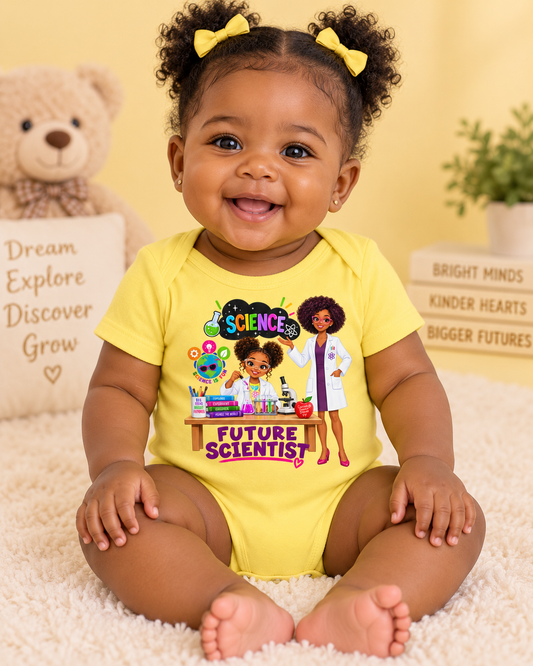 Future Scientist Baby Short Sleeve Onesie for Girls