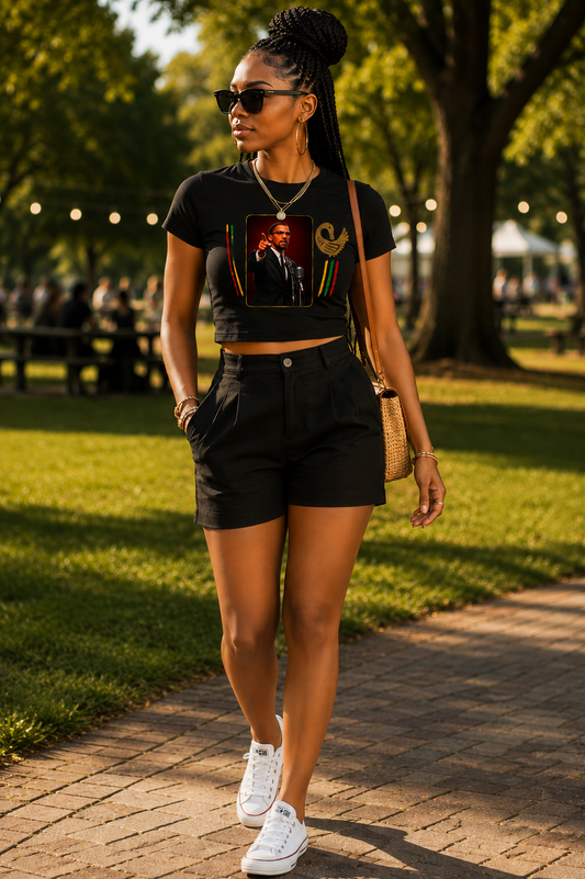 Malcolm Ankh Crop Top