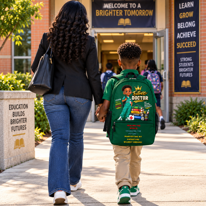 Young Gifted Black Future Doctor Backpack for Boys