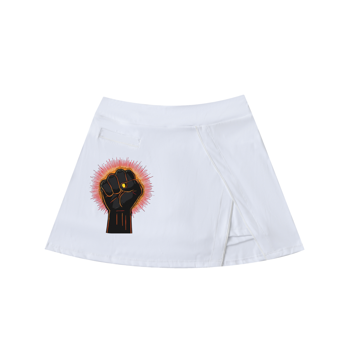 Rise Up A-Line Skirt - Orange Fist