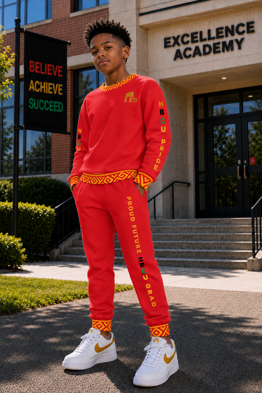 HBCU Pride Youth Unisex Sweatshirt in Red
