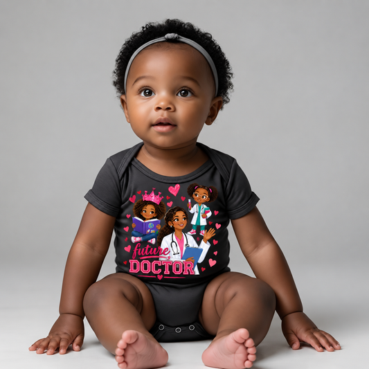 Future Doctor Baby Short Sleeve Onesie for Girls