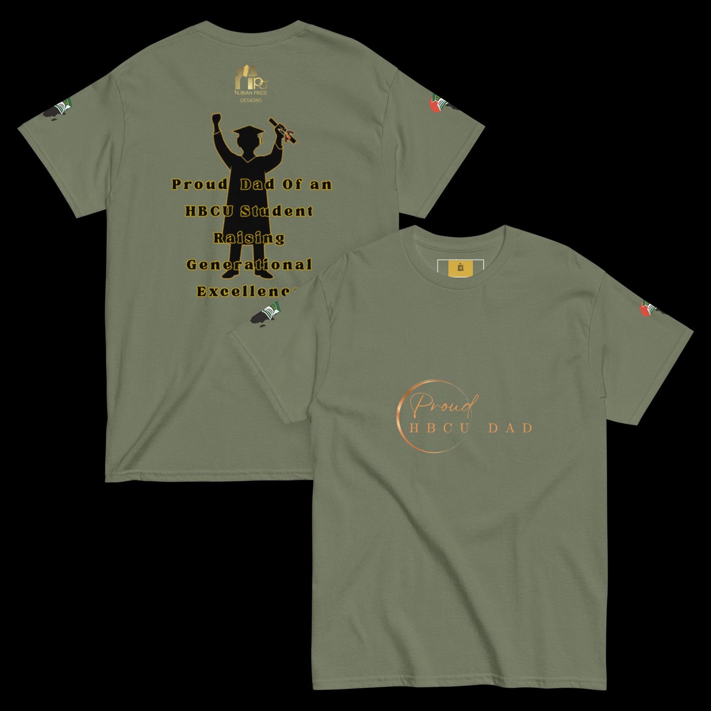 HBCU Proud Dad Classic Cotton Tee – Legacy, Pride & Black Excellence