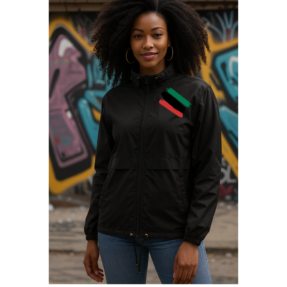 Pan-African Embroidered Champion Packable Unisex Jacket