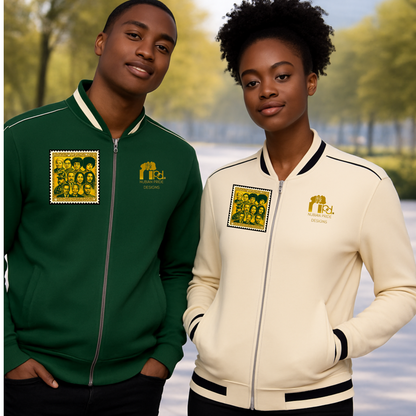 Icons of Heritage™ Contrast Piping Zip Unisex Bomber Jacket
