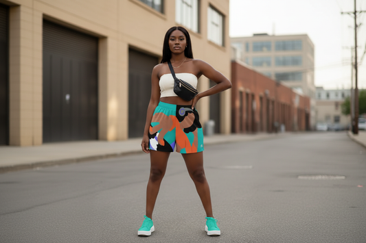 Turquoise Sneakers White Top