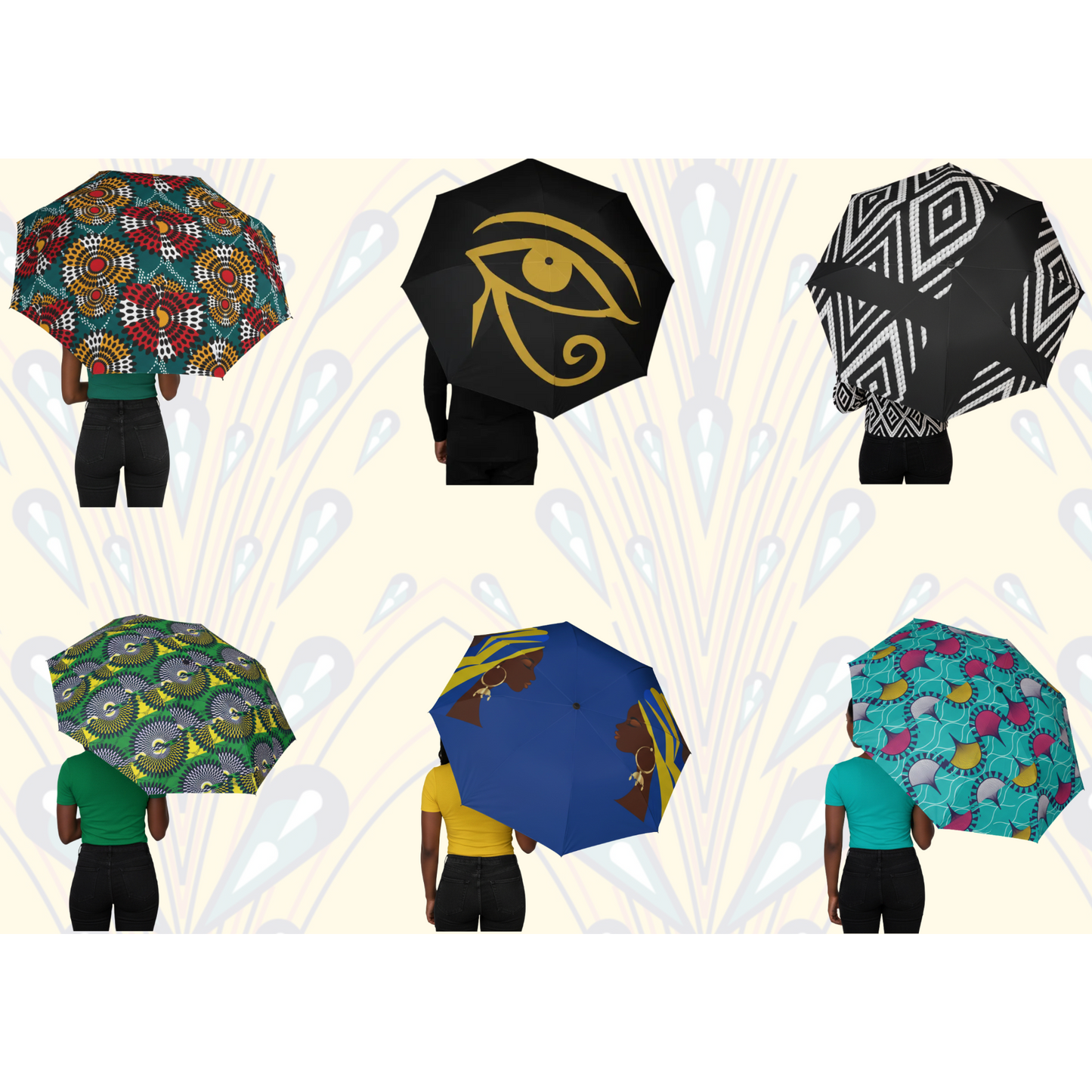 Nubian Pride Design Umbrellas