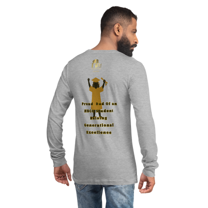 HBCU Proud Dad Long-Sleeve Tee – Celebrating Black Excellence (Dad)