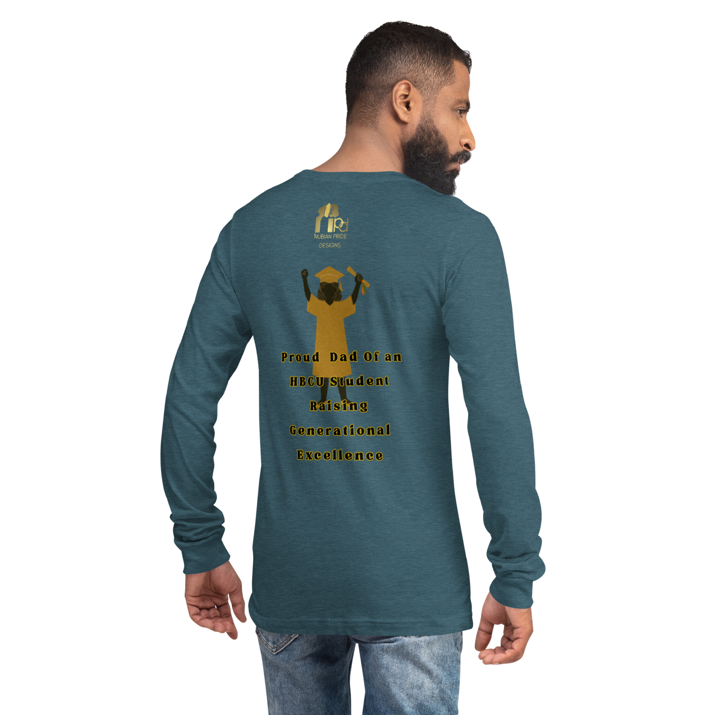 HBCU Proud Dad Long-Sleeve Tee – Celebrating Black Excellence (Dad)