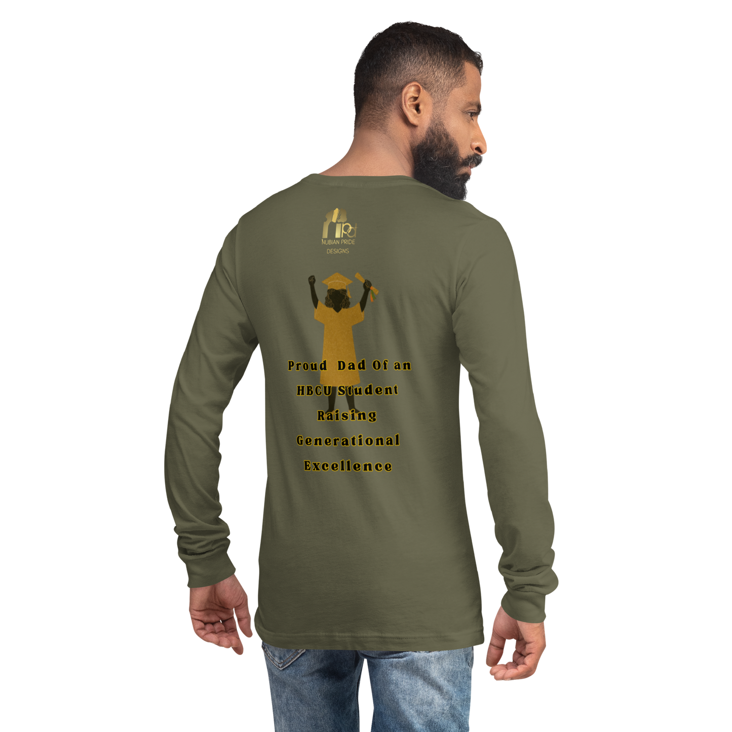 HBCU Proud Dad Long-Sleeve Tee – Celebrating Black Excellence (Dad)