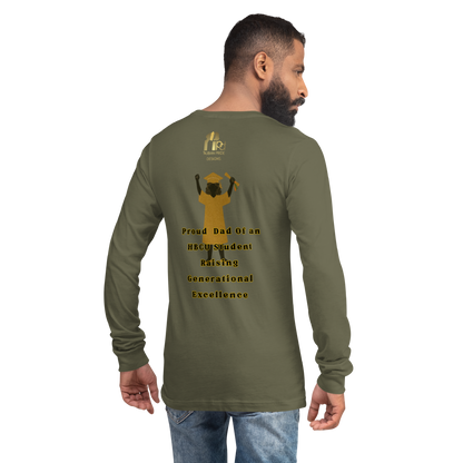 HBCU Proud Dad Long-Sleeve Tee – Celebrating Black Excellence (Dad)