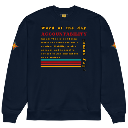Accountability Unisex Organic Oversized Sweatshirt