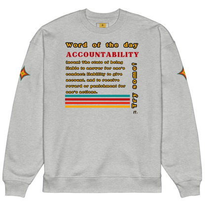 Accountability Unisex Organic Oversized Sweatshirt