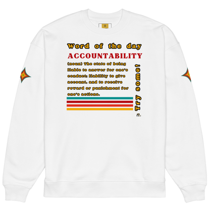 Accountability Unisex Organic Oversized Sweatshirt