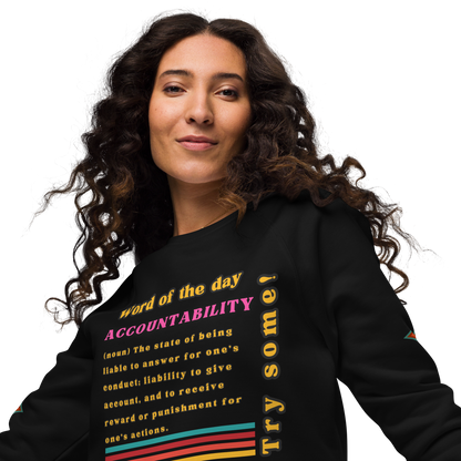 Accountability Unisex Organic Raglan Sweatshirt