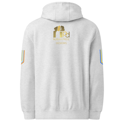 The Adidas Fleece Unisex Hoodie with Tribal Print & African Print Logo
