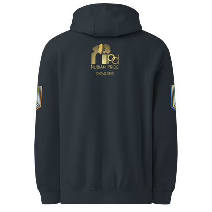 The Adidas Fleece Unisex Hoodie with Tribal Print & African Print Logo