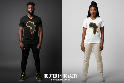 Black & Gold Adult Unisex V-Neck Motherland Tee