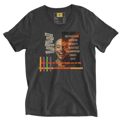 “Truth and Consequences" Unisex V-Neck Tee