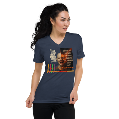 “Truth and Consequences" Unisex V-Neck Tee