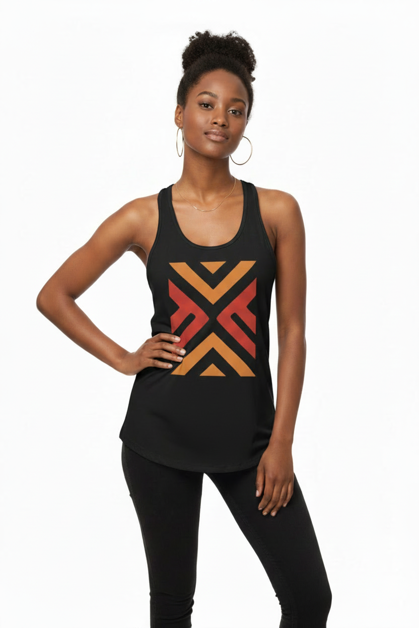 Tribal Axis Tank Fitted Racerback Tank Top