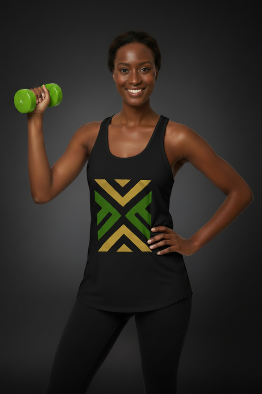 Jamaican Pride Tribal Women's  Racerback Tank Top