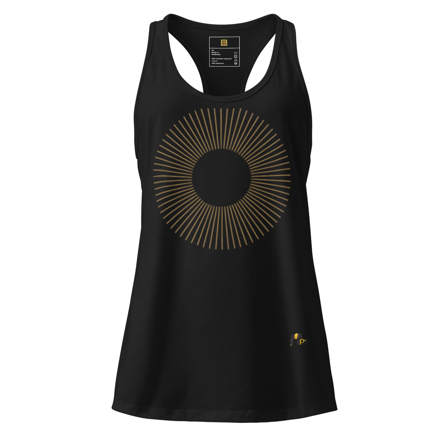 Golden Aura Women's Fitted Racerback Tank Top