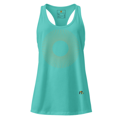 Golden Aura Women's Fitted Racerback Tank Top
