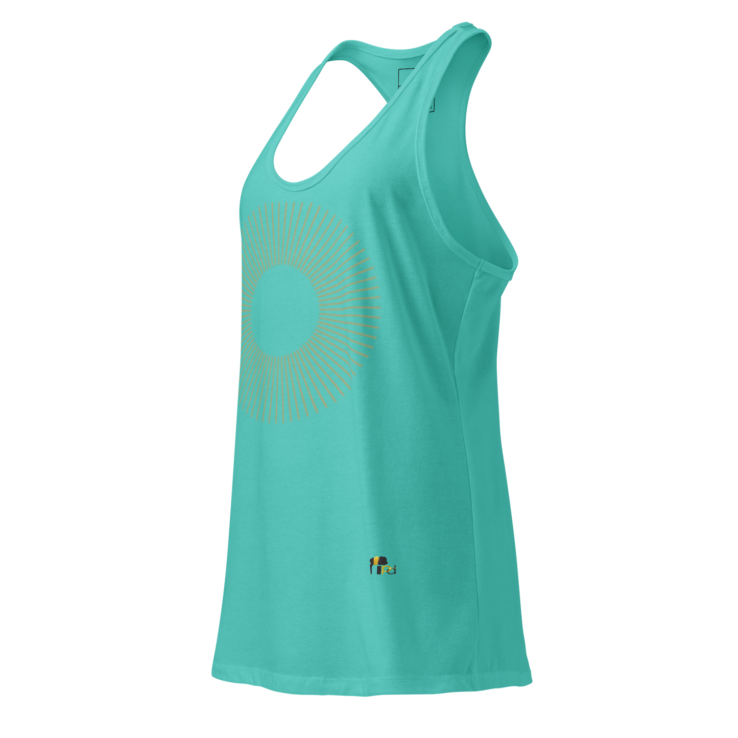 Golden Aura Women's Fitted Racerback Tank Top