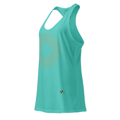 Golden Aura Women's Fitted Racerback Tank Top