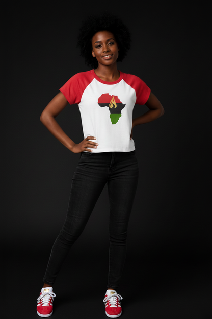 Africa Lit Women's Raglan Baby Tee
