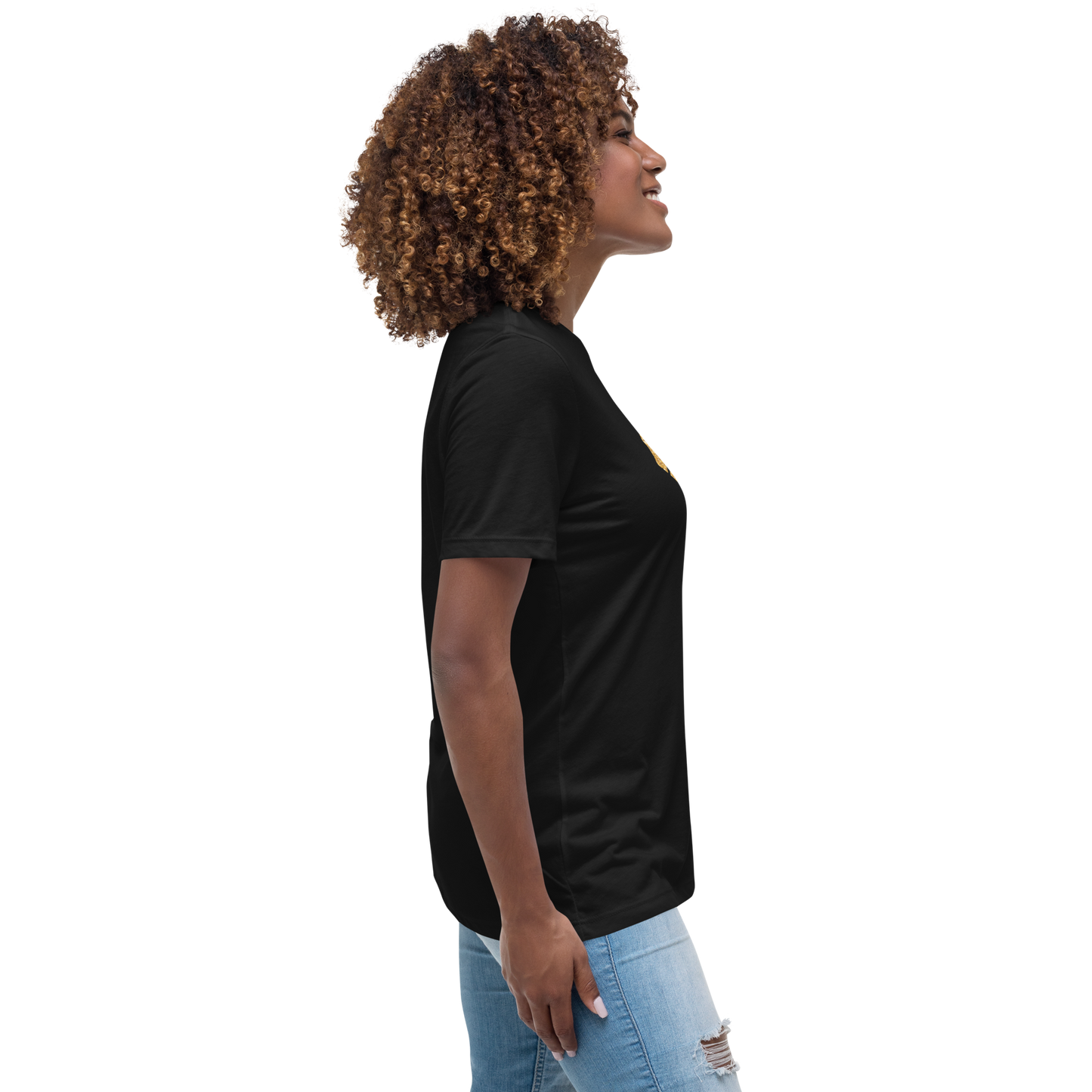 Gold Stripe Africa Tee for Women