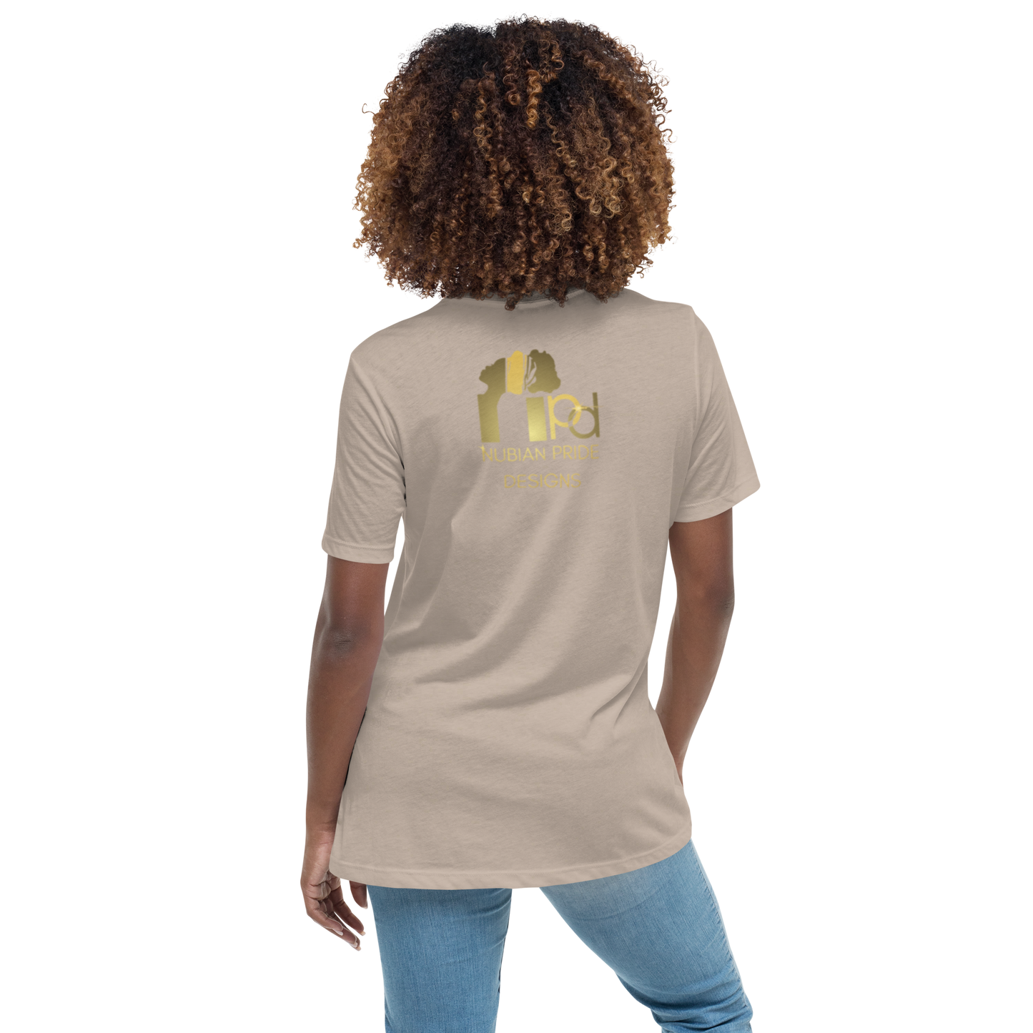 Gold Stripe Africa Tee for Women