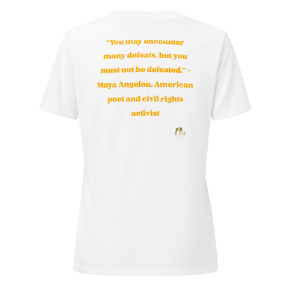 Maya Empowerment Relaxed V-neck Tee for Women