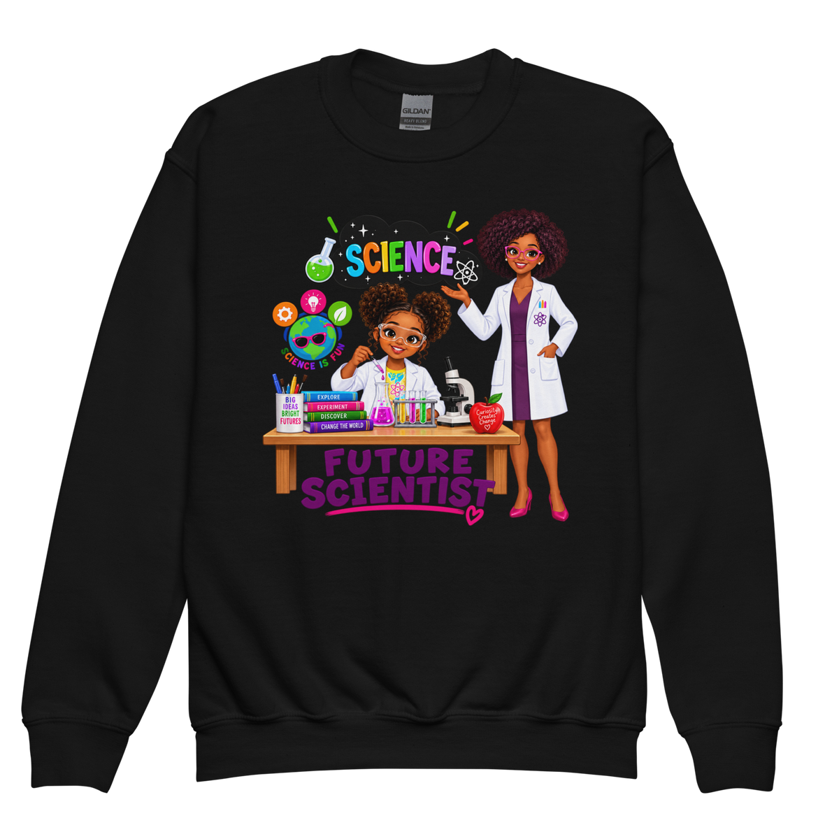 Future Scientist Youth Crewneck Sweater for Girls