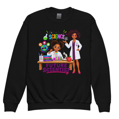 Future Scientist Youth Crewneck Sweater for Girls