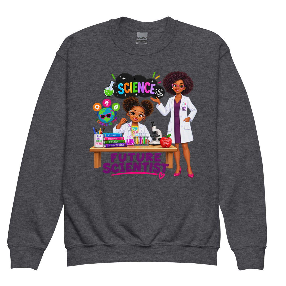 Future Scientist Youth Crewneck Sweater for Girls