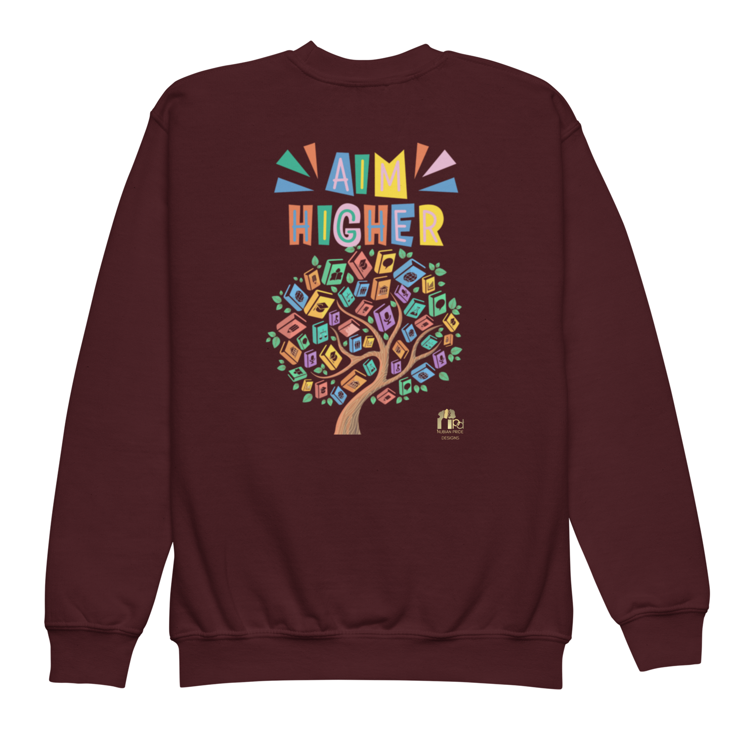 Proud Future HBCU Grad – Aim Higher Youth Crewneck Sweater for Girls