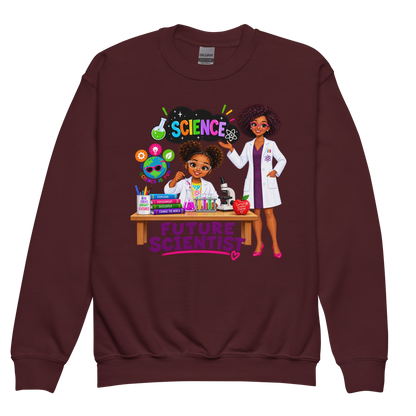 Future Scientist Youth Crewneck Sweater for Girls