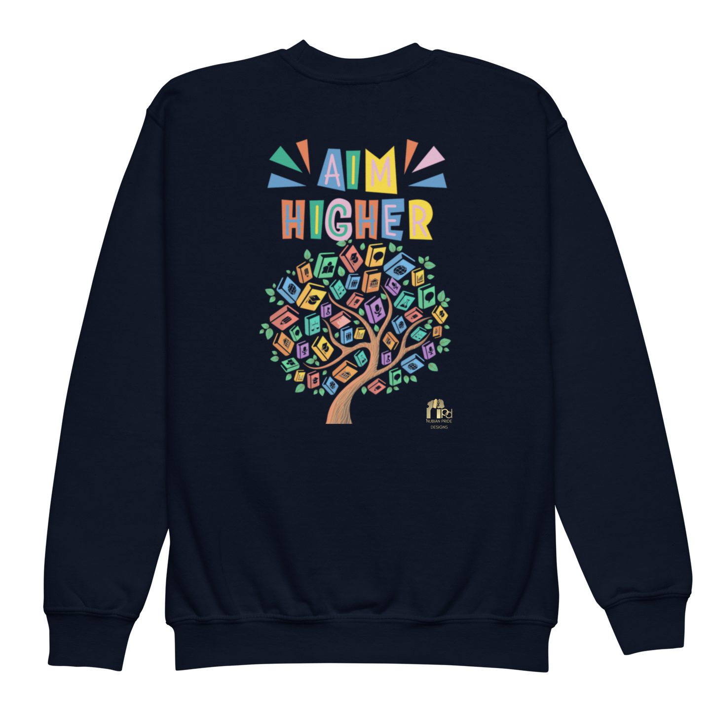 Proud Future HBCU Grad – Aim Higher Youth Crewneck Sweater for Girls