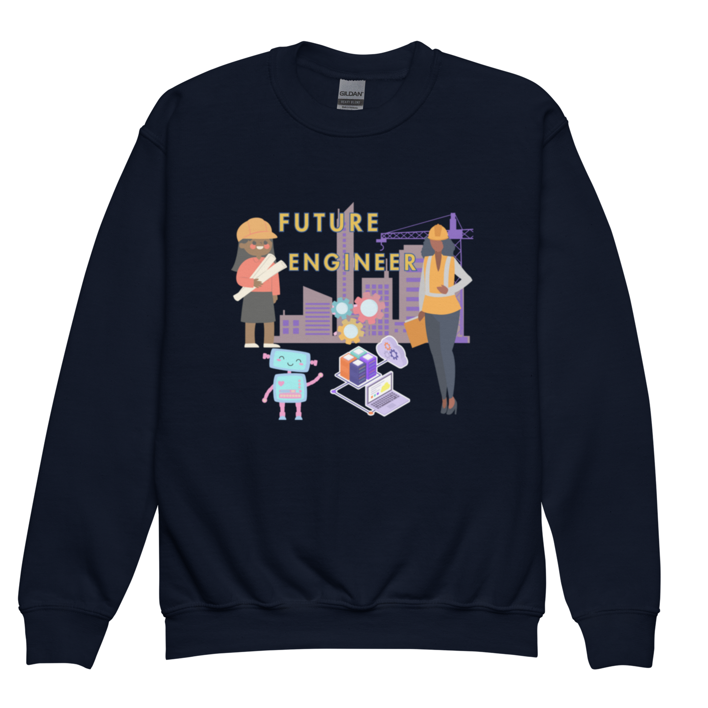 Youth Future Engineer Crewneck Sweater for Girls