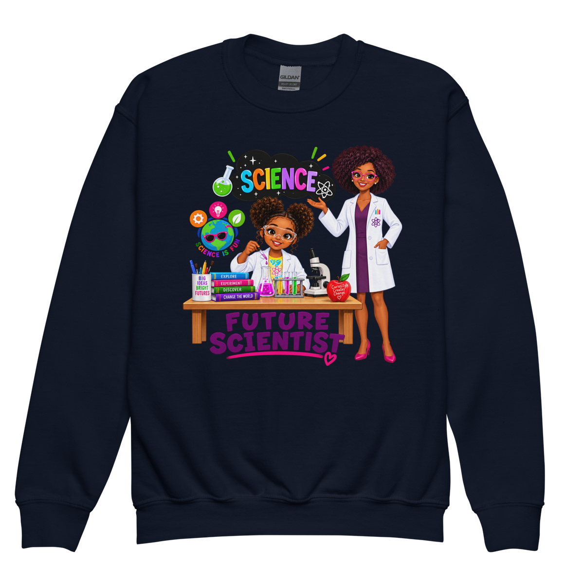 Future Scientist Youth Crewneck Sweater for Girls
