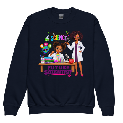 Future Scientist Youth Crewneck Sweater for Girls